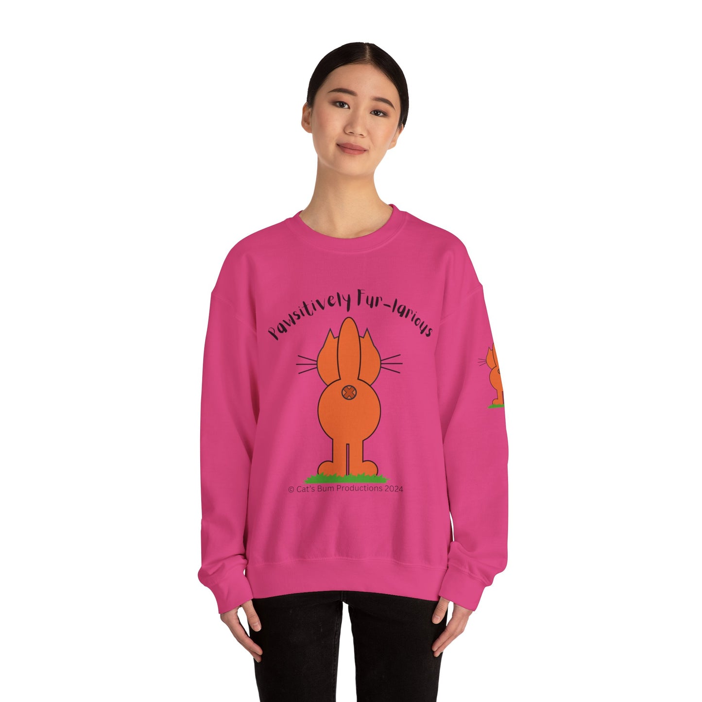 Pawsitively Fur-larious:  Unisex Heavy Blend™ Crewneck Sweatshirt