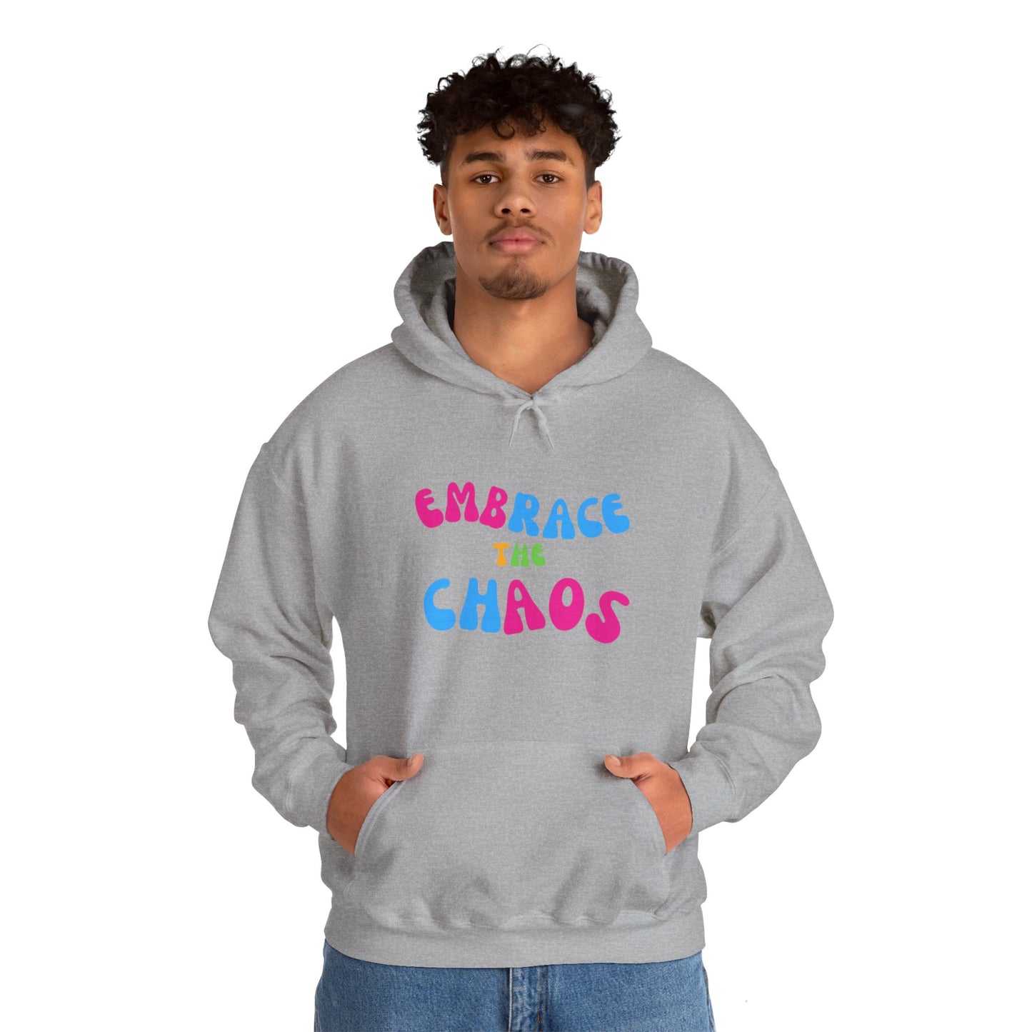 EMBRACE THE CHAOS! Unisex Heavy Blend™ Hooded Sweatshirt