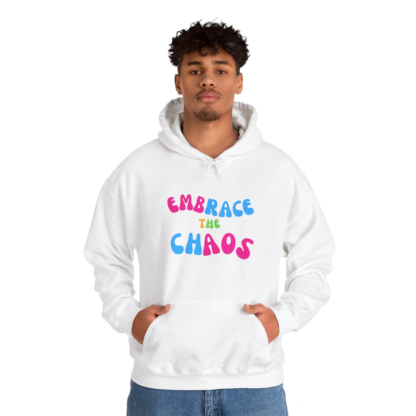 EMBRACE THE CHAOS! Unisex Heavy Blend™ Hooded Sweatshirt