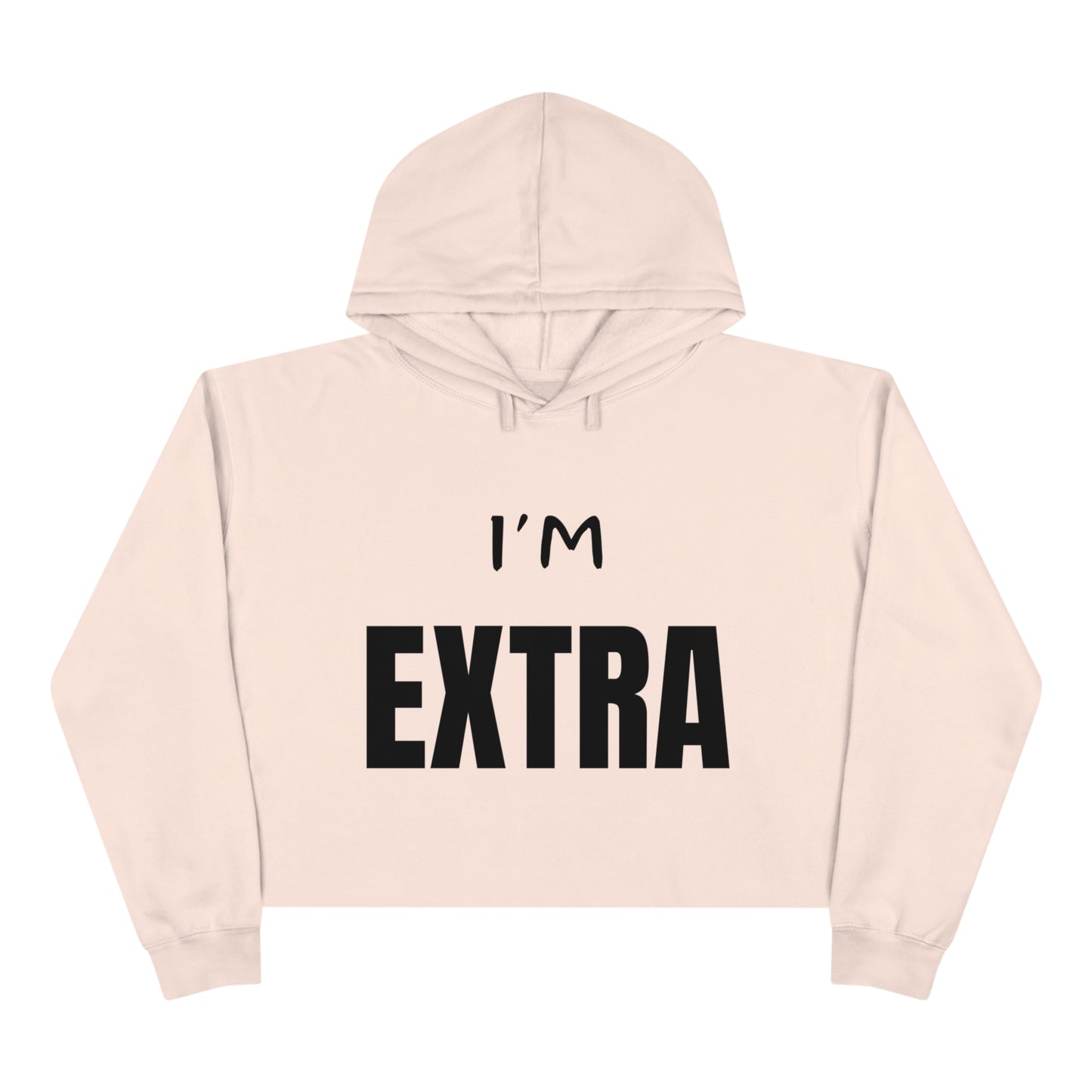 EXTRA Black Text:  Crop Hoodie