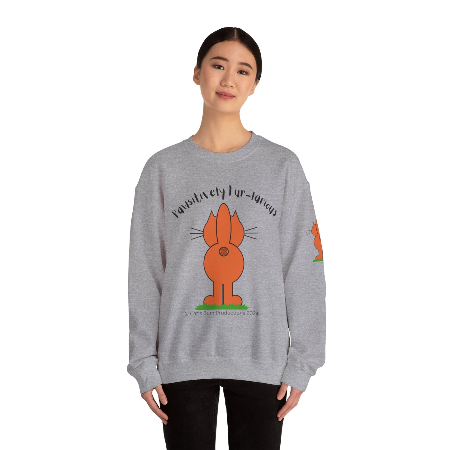 Pawsitively Fur-larious:  Unisex Heavy Blend™ Crewneck Sweatshirt