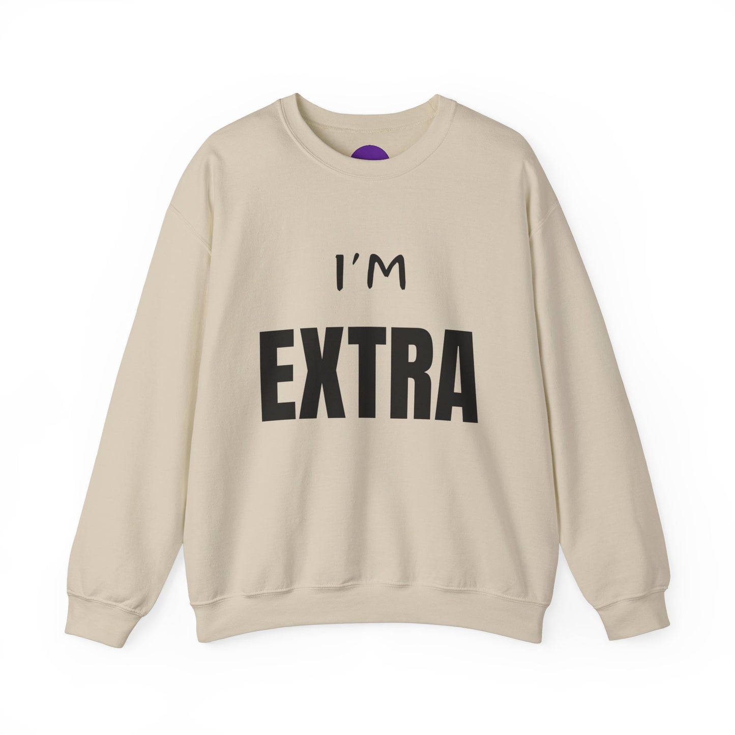 I'm Extra Black Text:  Unisex Heavy Blend™ Crewneck Sweatshirt