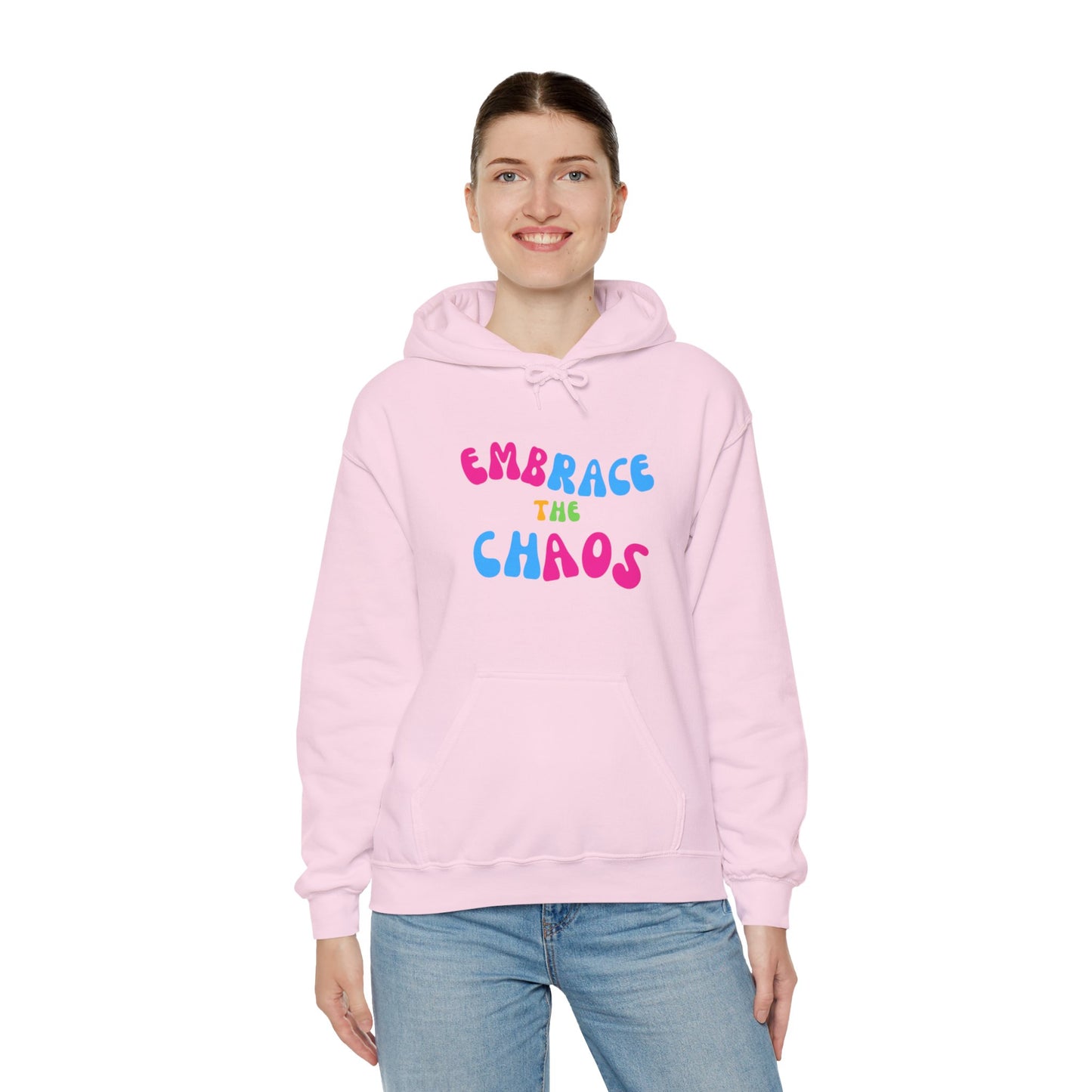 EMBRACE THE CHAOS! Unisex Heavy Blend™ Hooded Sweatshirt