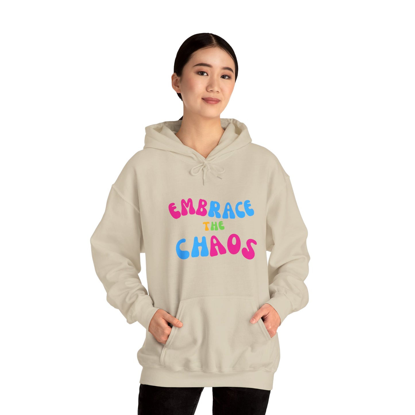 EMBRACE THE CHAOS! Unisex Heavy Blend™ Hooded Sweatshirt