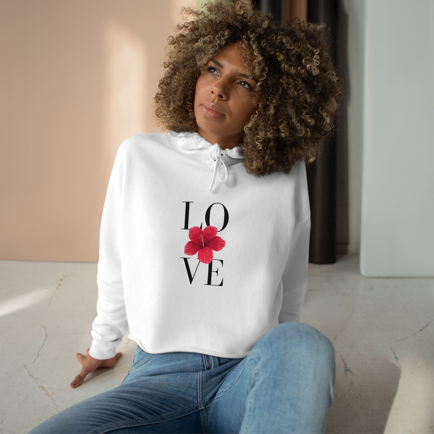 Sexy Crop Hoodie featuring our hottest LOVE design