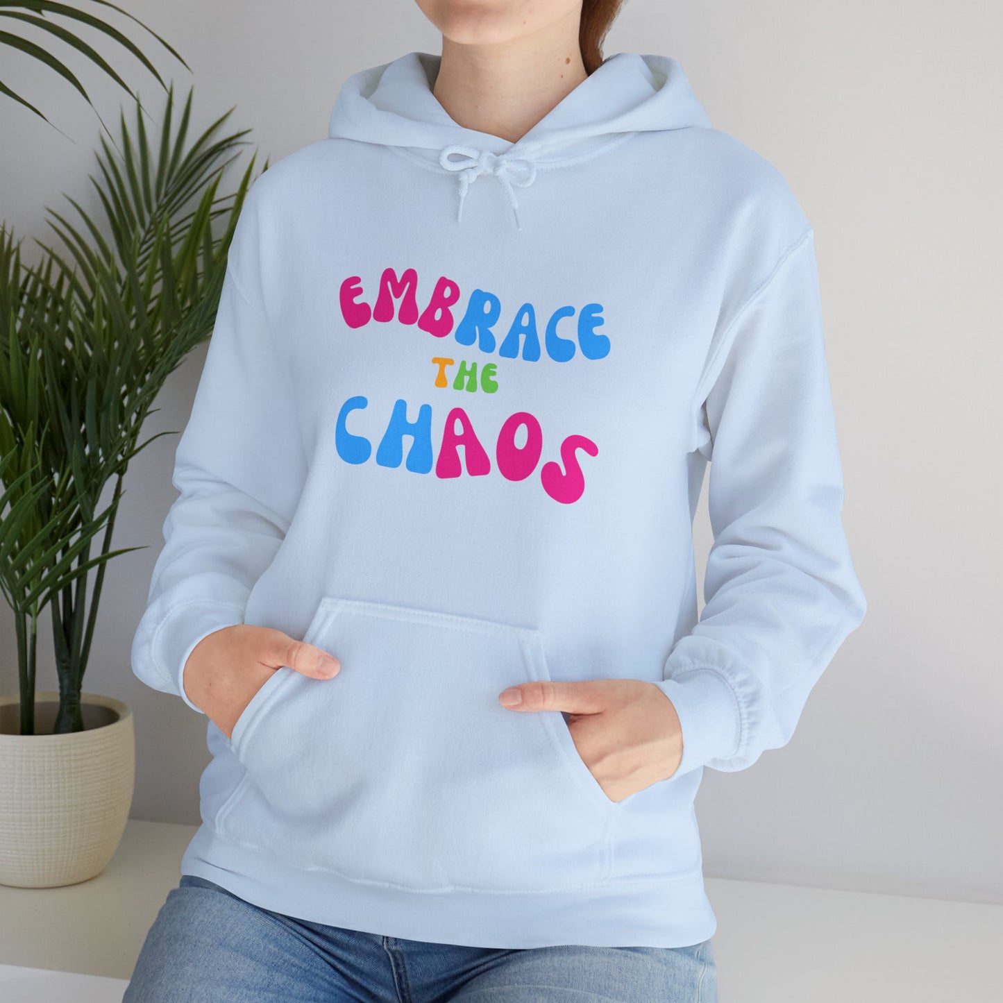 EMBRACE THE CHAOS! Unisex Heavy Blend™ Hooded Sweatshirt