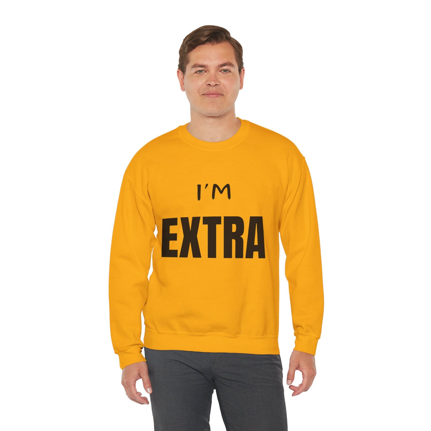 I'm Extra Black Text:  Unisex Heavy Blend™ Crewneck Sweatshirt