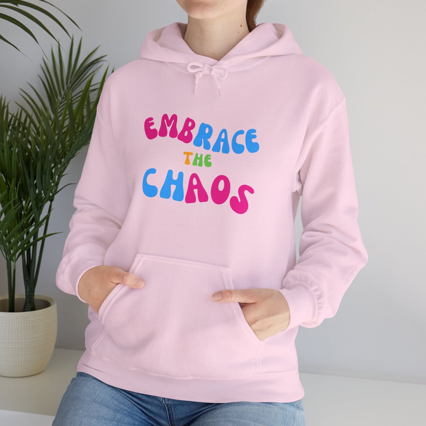 EMBRACE THE CHAOS! Unisex Heavy Blend™ Hooded Sweatshirt