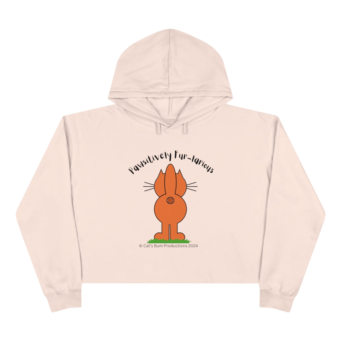 Pawsitively Fur-larious:  Crop Hoodie