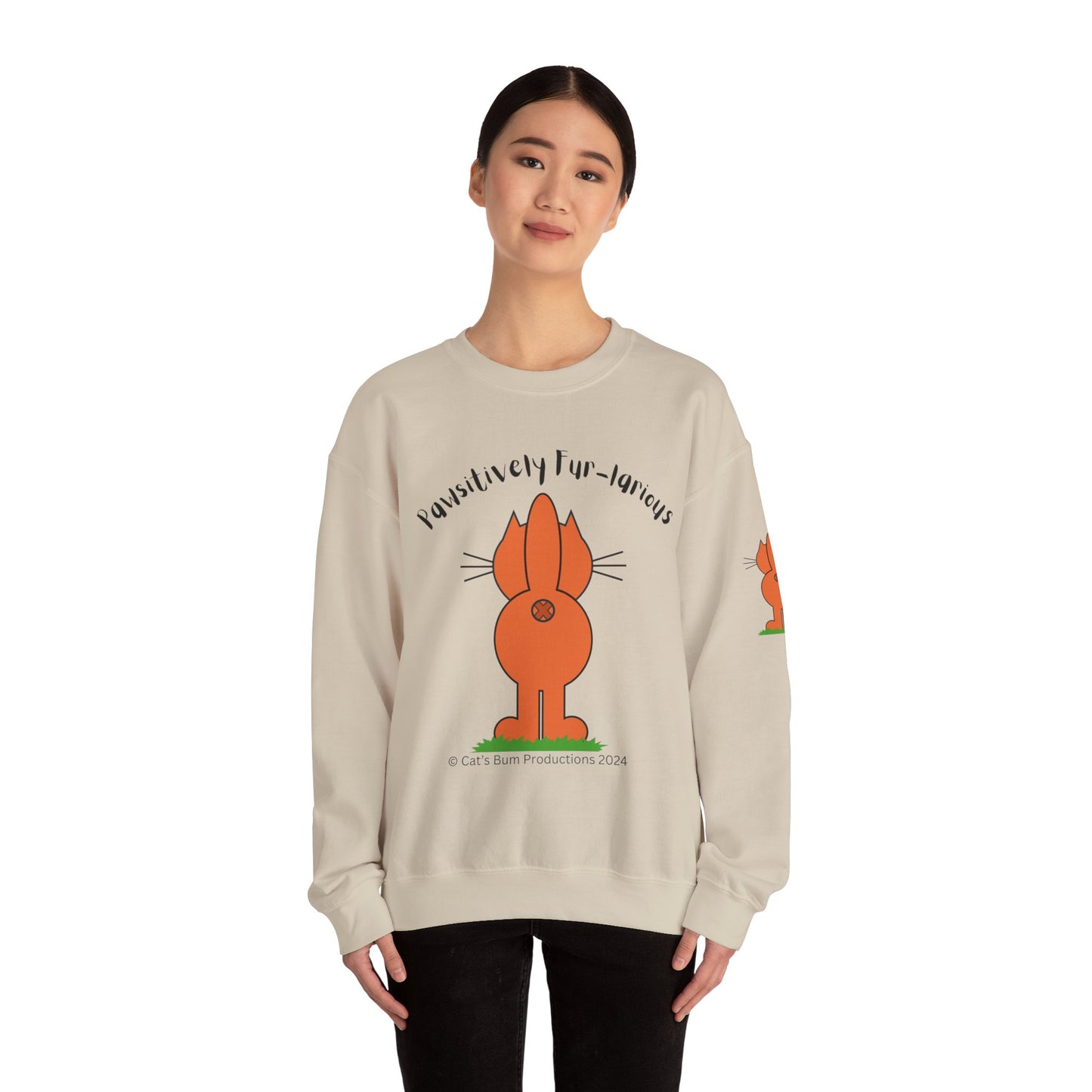 Pawsitively Fur-larious:  Unisex Heavy Blend™ Crewneck Sweatshirt