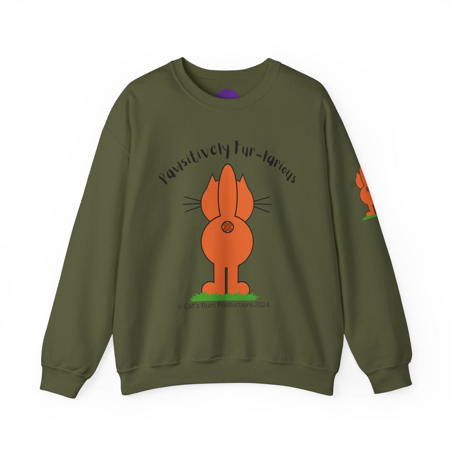 Pawsitively Fur-larious:  Unisex Heavy Blend™ Crewneck Sweatshirt