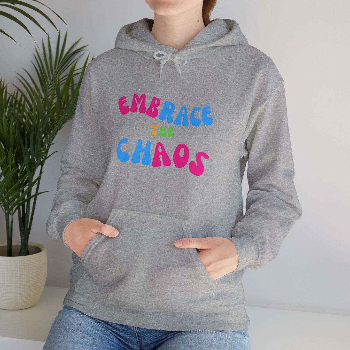 EMBRACE THE CHAOS! Unisex Heavy Blend™ Hooded Sweatshirt